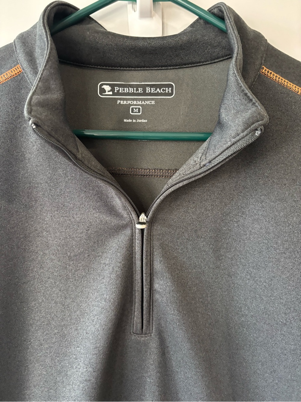 Pebble Beach Charcoal Gray Performance Quarter-Zip Pullover